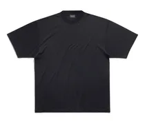 T-Shirt  Medium Fit Nero - Unisex Cotone