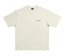 T-Shirt  Back Medium Fit Crema - Uomo Cotone