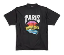 T-Shirt Paris Tropical Medium Fit Nero - Uomo Cotone