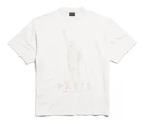 T-Shirt Paris Liberty Medium Fit Bianco - Unisex Cotone