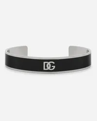 Dolce & Gabbana Bracciale Smalto Logo Dg - Uomo Bijoux Nero Metallo Nero