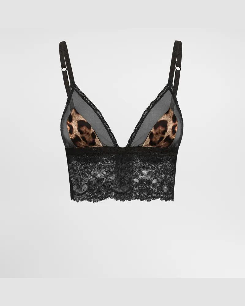 Dolce & Gabbana Reggiseno In Raso Stampa Leo - Donna Collection Stampa Animalier Leo