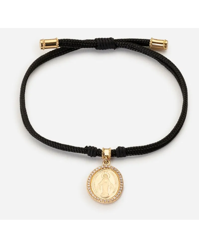 Dolce & Gabbana Bracciale Devotion Oro Giallo E Bianco 18 Carati E Diamanti - Uomo Collane Bianco/giallo Bianco
