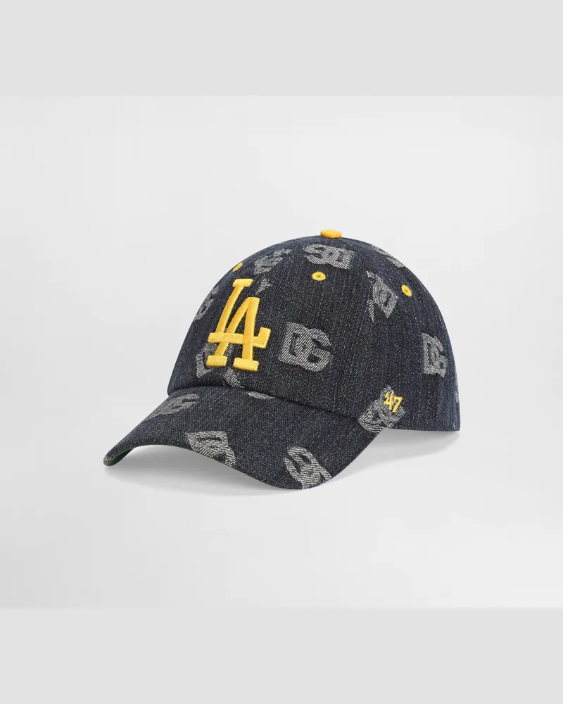 Dolce & Gabbana X ’47 Los Angeles Dodgers Cappello Baseball In Denim Logo - Uomo Cappelli E Guanti Multicolore Variante