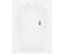 Camicia Martini Cotone Con Ricamo - Uomo Camicie Bianco Cotone