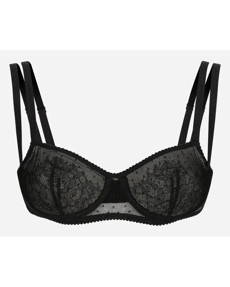 Dolce & Gabbana Reggiseno A Balconcino In Pizzo - Donna Intimo Nero Nero