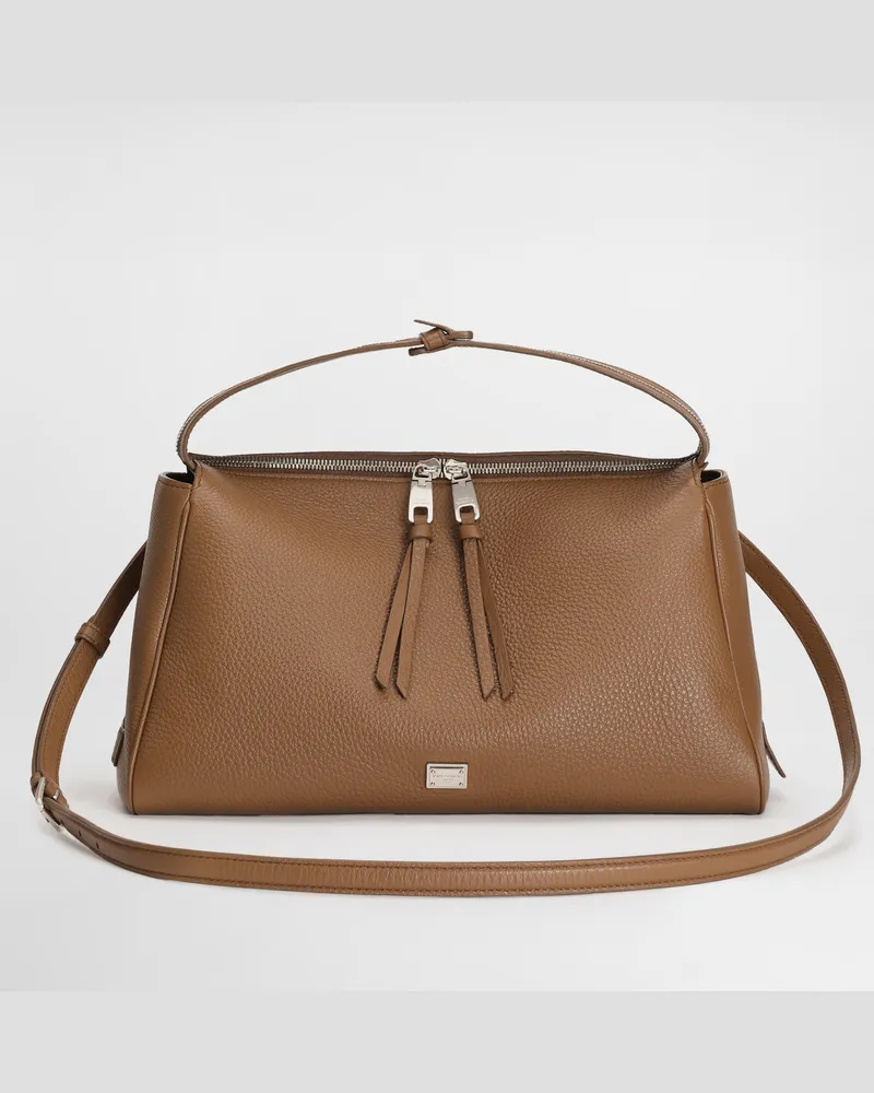 Dolce & Gabbana Borsa A Tracolla Vittoria In Pelle Di Vitello - Uomo Borse A Tracolla Marrone Caramello