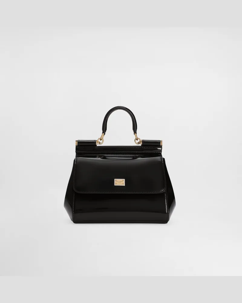 Dolce & Gabbana Borsa A Mano Sicily Grande - Donna Borse A Spalla E Tracolla Nero Pelle Nero
