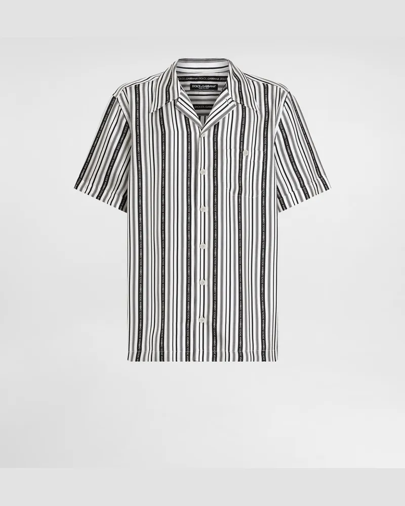 Dolce & Gabbana Camicia In Seta Con Stampa Cravatteria - Uomo Camicie Stampa Stampa