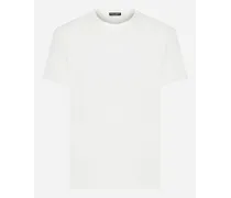 Cotton T-shirt With Embossed Logo - Uomo T-shirts E Polo Bianco Cotone