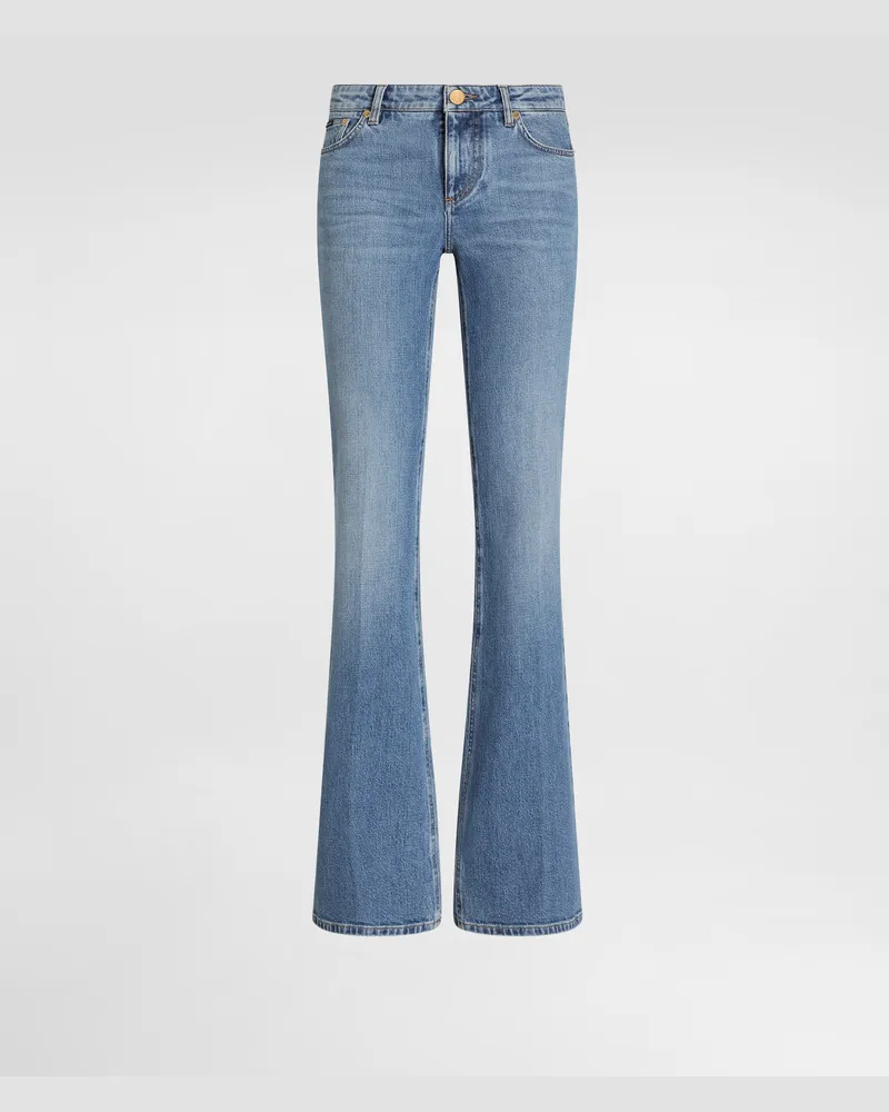 Dolce & Gabbana Pantaloni 5 Tasche In Denim - Donna Denim Multicolore Variante