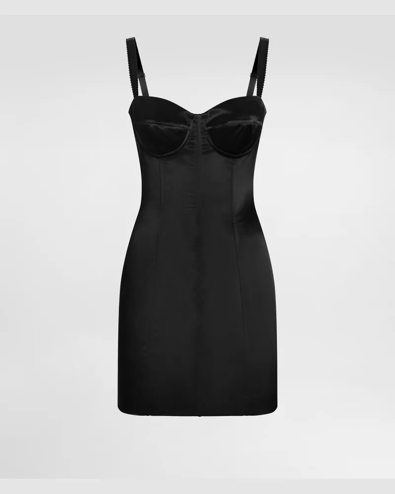 Dolce & Gabbana Abito In Raso Stretch - Donna Abiti Nero Nero