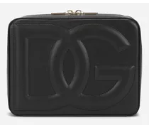 Camera Bag Logo Media In Pelle Di Vitello - Donna Borse A Spalla E Tracolla Nero Pelle