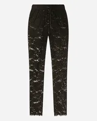 Dolce & Gabbana Lace Jogging Pants - Uomo Pantaloni E Shorts Nero Pizzo Nero