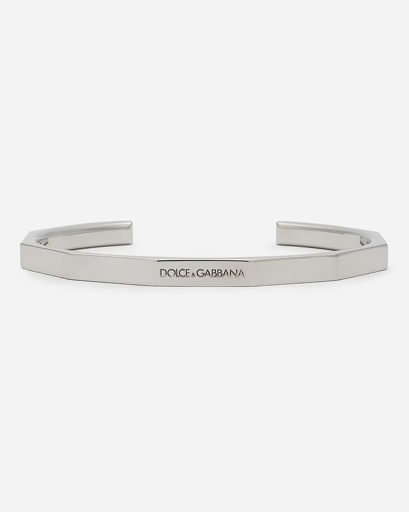 Dolce & Gabbana Bracciale Logo - Uomo Bijoux Argento Metallo Argento