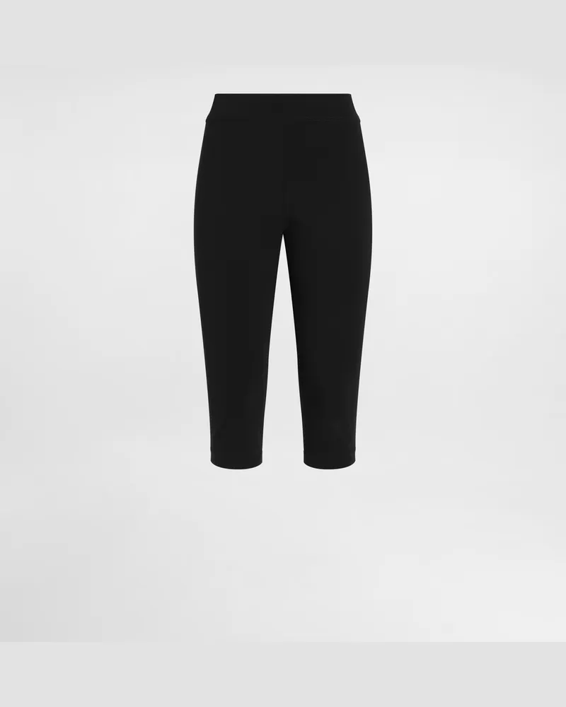 Dolce & Gabbana Leggings In Jersey Punto Milano - Donna Pantaloni E Shorts Nero Viscosa Nero
