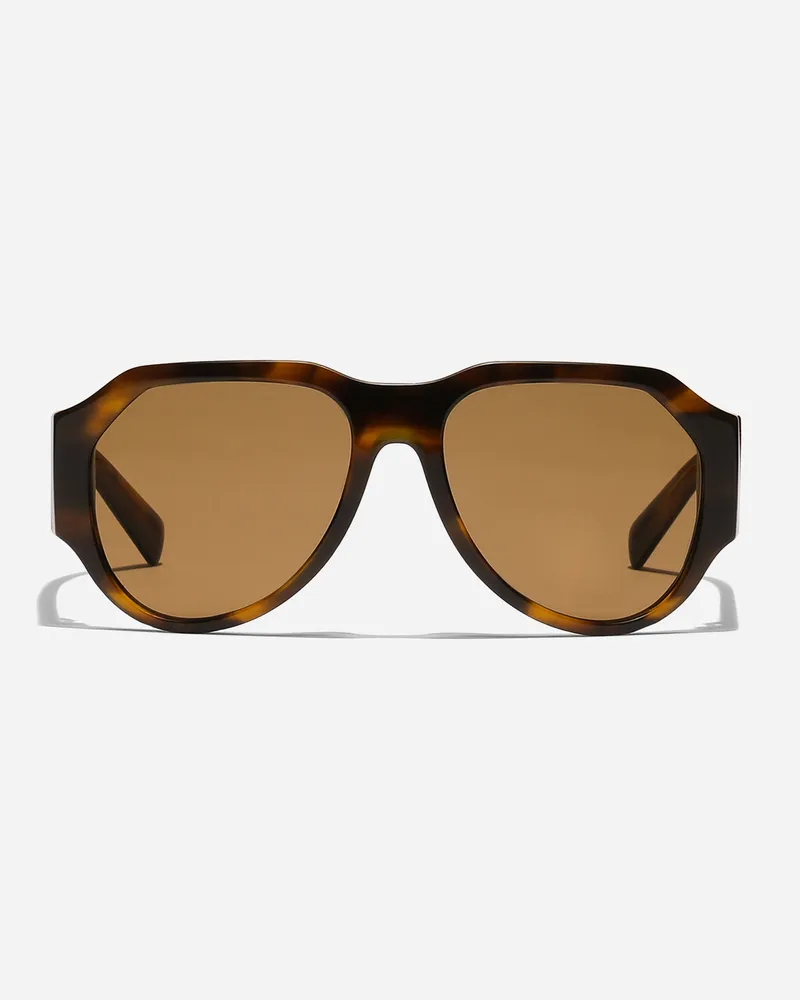 Dolce & Gabbana Occhiali Da Sole Lusso Sartoriale - Uomo Novità Striato Marrone Generic