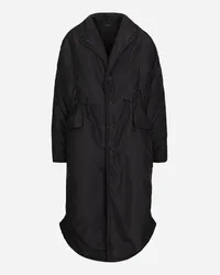 Dolce & Gabbana Cappotto Monopetto In Habotai Di Seta Imbottito - Uomo Cappotti E Giubbotti Nero Nero