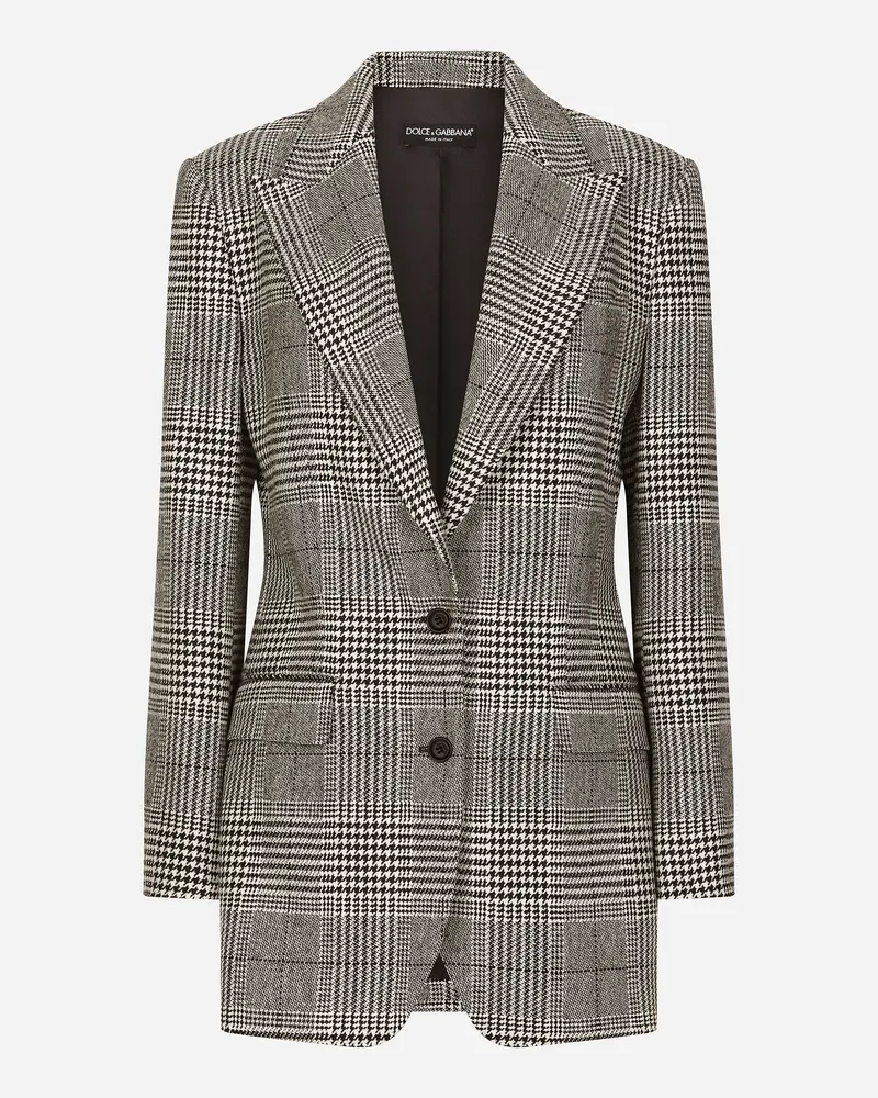 Dolce & Gabbana Giacca Monopetto In Principe Di Galles - Donna Giacche E Blazer Multicolore Quadri-check-tartan