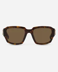 Dolce & Gabbana Placchetta Sunglasses - Uomo Novità Avana Acetato Generic