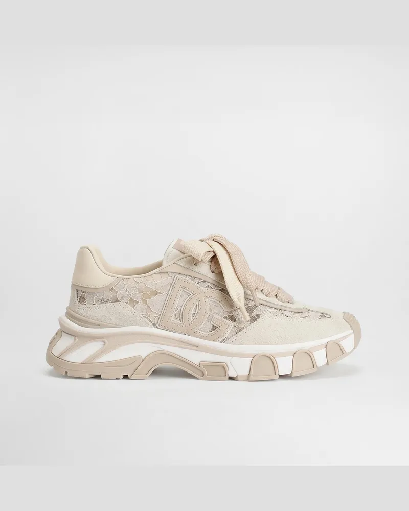 Dolce & Gabbana Sneaker Dg Country Road In Pizzo - Donna Sneaker Panna Panna