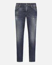 Dolce & Gabbana Jeans Slim In Denim Stretch - Uomo Denim Multicolore Variante