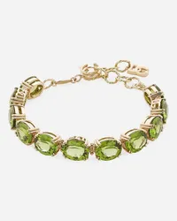 Dolce & Gabbana Bracciale Anna In Oro Giallo 18kt E Peridoti - Donna Bracciali Oro Oro