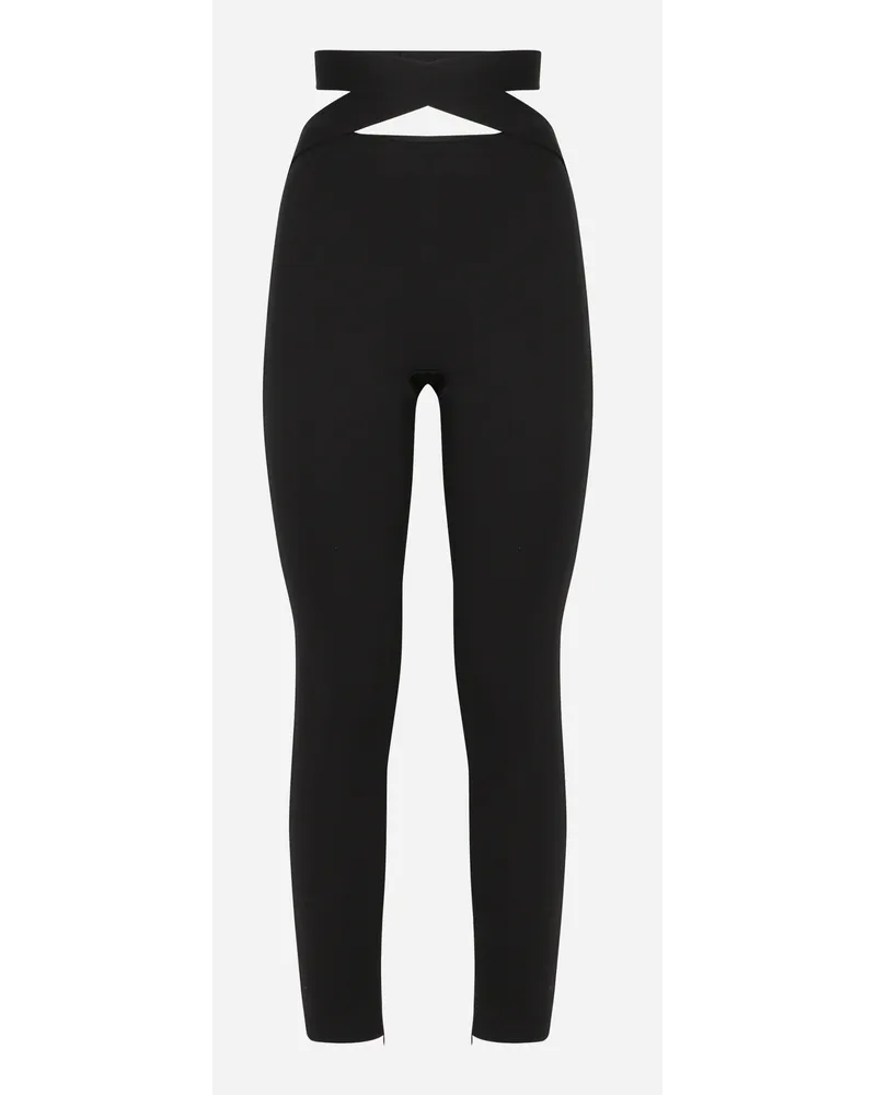 Dolce & Gabbana Pantaloni In Viscosa Con Cinturino - Donna Pantaloni E Shorts Nero Nero