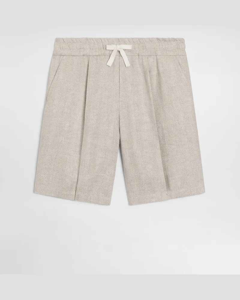 Dolce & Gabbana Bermuda In Lino - Uomo Collection Multicolore Fantasia