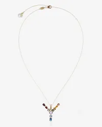 Dolce & Gabbana Pendente Y Rainbow Alphabet Con Gemme Multicolor - Donna Collane Oro Oro