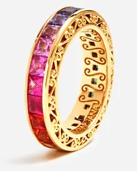 Dolce & Gabbana Multicolor Sapphire Wedding Ring - Donna Anelli Oro Oro Oro