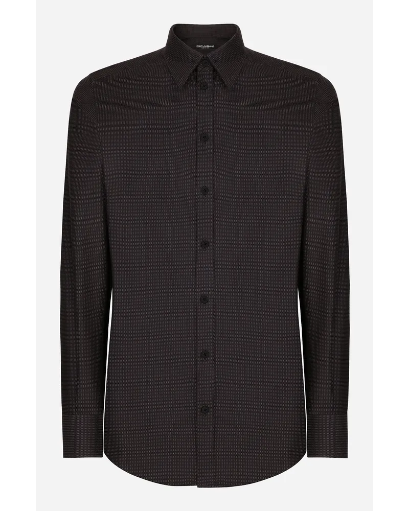 Dolce & Gabbana Camicia Fit Martini In Cotone - Uomo Camicie Multicolore Fantasia