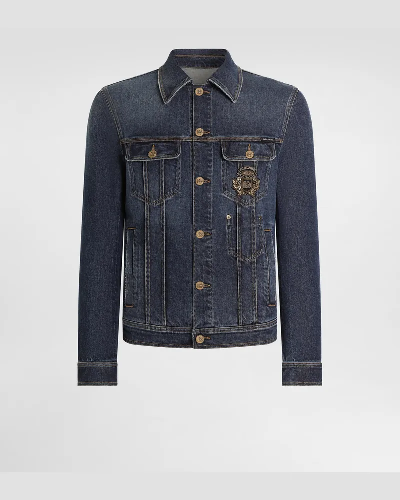 Dolce & Gabbana Giubbotto In Denim Con Patch - Uomo Collection Multicolore Variante