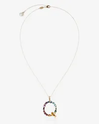 Dolce & Gabbana Pendente Q Rainbow Alphabet Con Gemme Multicolor - Donna Collane Oro Oro