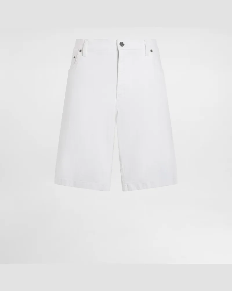 Dolce & Gabbana Bermuda Jeans Stretch Bianco - Uomo Denim Multicolore Denim Variante