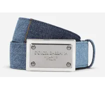 Cintura Con Placca - Uomo Cinture Blu