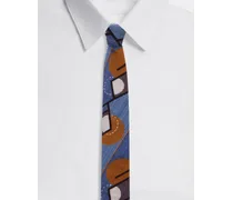Cravatta In Crepe Di Seta Stampato - Uomo Cravatte E Pochette Print