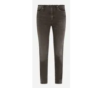 Jeans In Cotone Con Vita A Taglio Vivo - Donna Pantaloni E Shorts Multicolore