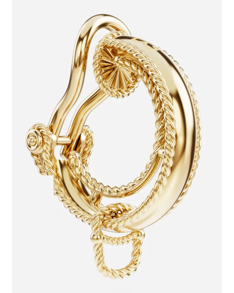 Dolce & Gabbana Orecchino Clip Rainbow Alphabet In Oro Giallo 18kt - Donna Oro Oro