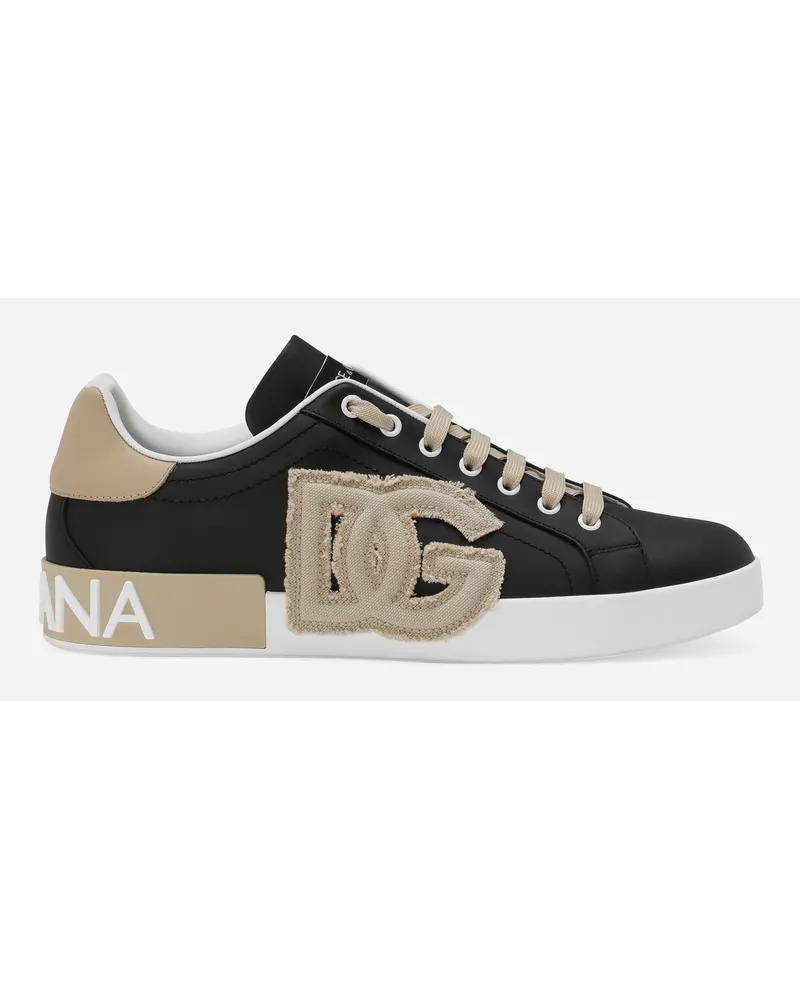 Dolce & Gabbana Sneaker Portofino In Pelle Di Vitello - Uomo Sneaker Nero Nero