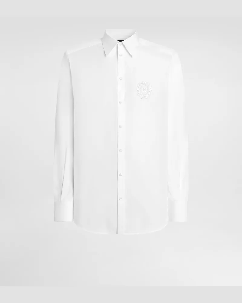 Dolce & Gabbana Camicia Martini In Cotone - Uomo Camicie Bianco Cotone Bianco