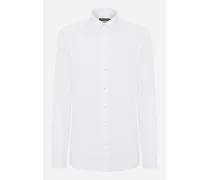 Camicia Martini In Cotone Rigato - Uomo Camicie Bianco Cotone
