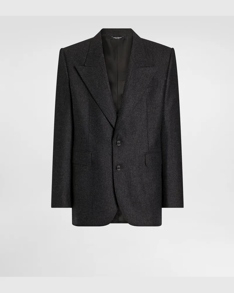 Dolce & Gabbana Giacca Monopetto Sinatra In Flanella Di Lana - Uomo Collection 
