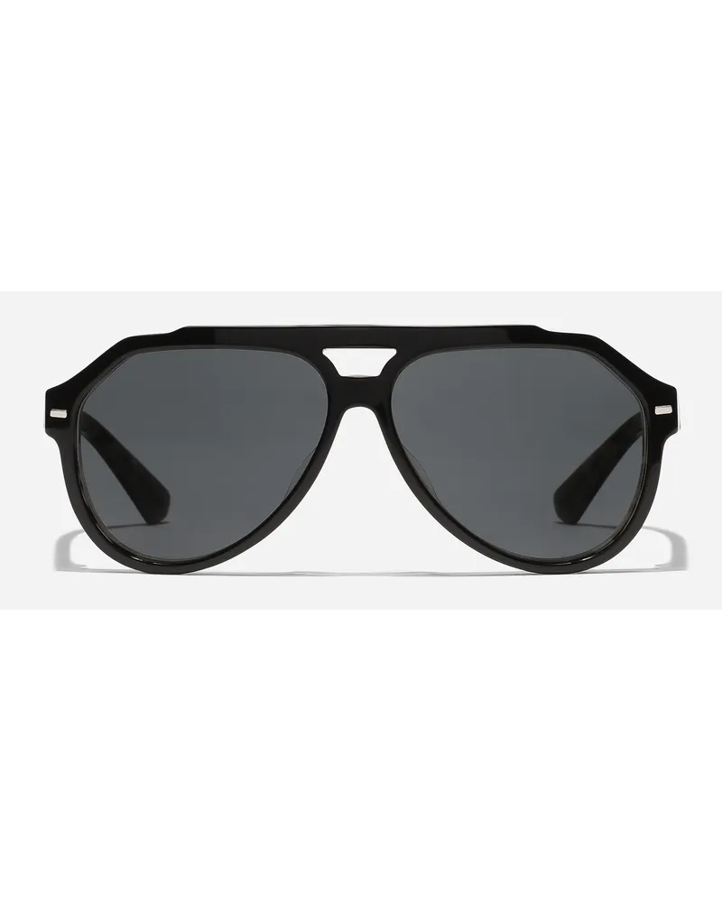 Dolce & Gabbana Occhiali Da Sole Lusso Sartoriale - Uomo Nero Acetato Generic