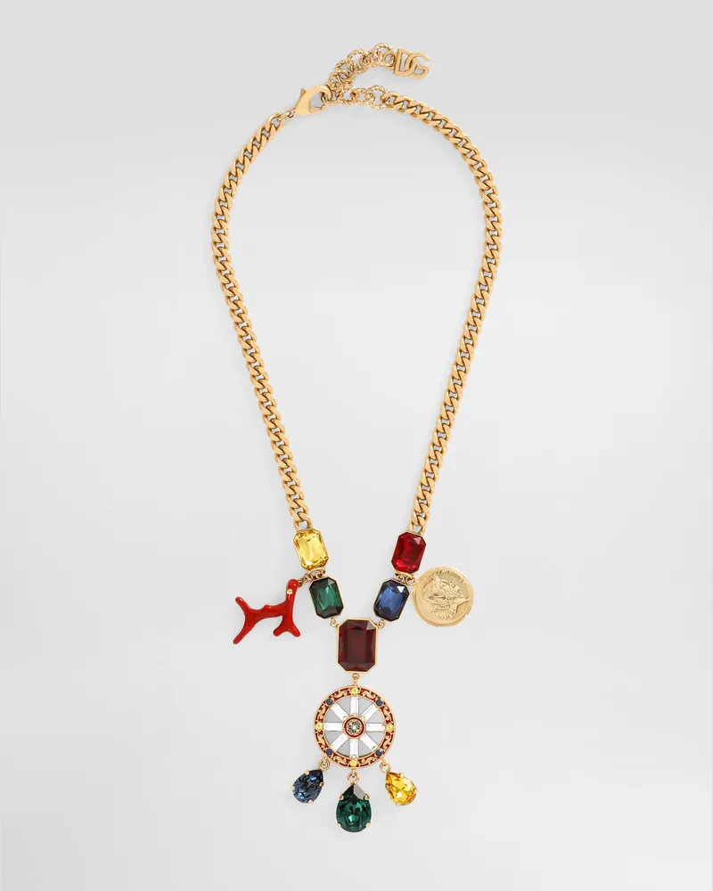 Dolce & Gabbana Collana Ruota Carretto - Donna Bijoux Oro Metallo Oro