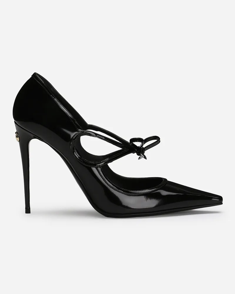 Dolce & Gabbana Décolleté In Pelle Di Vitello Lucida - Donna Décolleté E Slingback Nero Pelle Nero