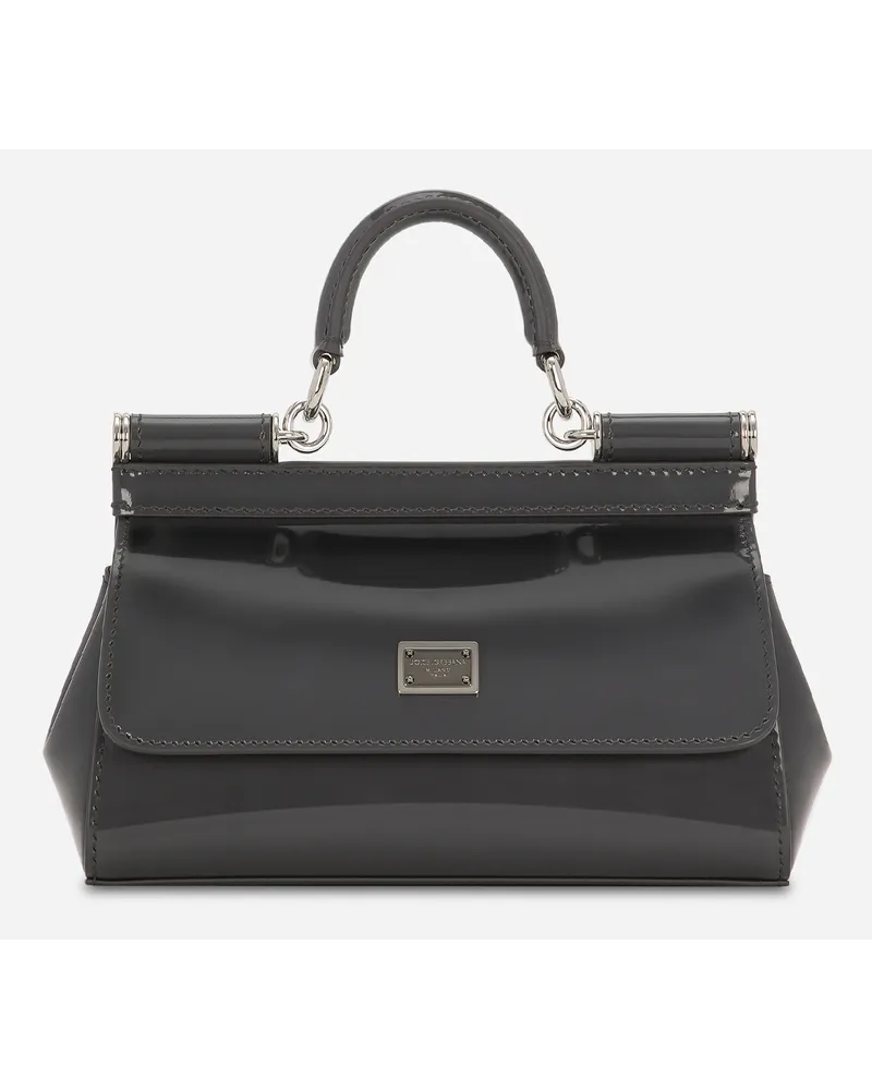 Dolce & Gabbana Borsa A Mano Sicily Piccola - Donna Borse A Mano Grigio Pelle Grigio