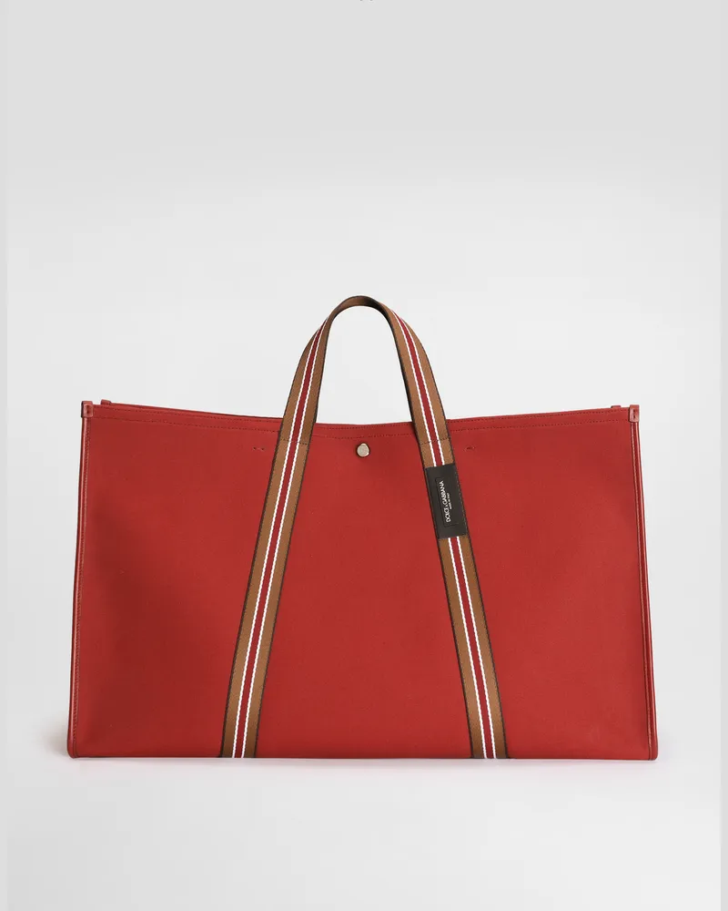 Dolce & Gabbana Borsa Shopping Essenza In Canvas - Uomo Borse Shopping Multicolore Multicolore
