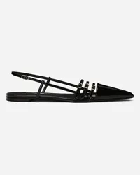 Dolce & Gabbana Slingback In Vernice - Donna Décolleté E Slingback Nero Pelle Nero