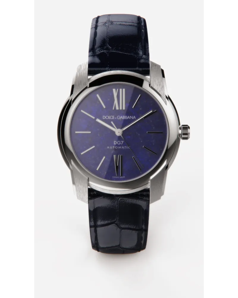 Dolce & Gabbana Dg7 Watch In Steel With Lapislazuli - Uomo Orologi Blu Blu